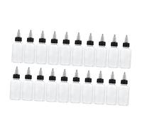 Beatifufu 20pcs Transparent Squeeze Bottle Adjustable Tip Head Dispenser for Liquids for Oil Vinegar and Condiments Durable Pe Material for Kitchen and Craft Use