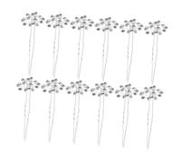 Beatifufu 20pcs U Shaped Bridal Hairpins with Rhinestones Babys Breath Design Wedding Hair Accessories for Bridesmaids and Women Elegant Sparkling Pins for Bridal Photo Shoots and Special