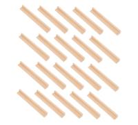 Beatifufu 20pcs Wooden Domino Stands Solid Wood Tile Holders for Mexican Train and Board Games Multiuse DIY Letter Display Bases Elegant Minimalist Craft and Game Organizer