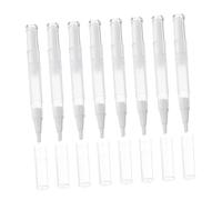 Beatifufu 21pcs Transparent Nail Oil Pens Refillable Cosmetic Containers for Lip Gloss Essential Oils and More Brush Tip Applicators for Travel and Home Use No