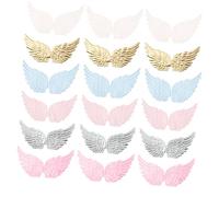 Beatifufu 24pcs Large Angel Wing Embroidered Fabric Applique Patches for Clothing Jeans Backpacks DIY Crafts Easy to Sew Wing Motif Embellishments for Custom Textile Decoration