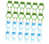 Beatifufu 24pcs Portable Nose Stop Clips for Nosebleed Relief and Correction Comfortable EVA Pom Material Flexible Breathing Aid Clips for Household Use Includes Blue Green