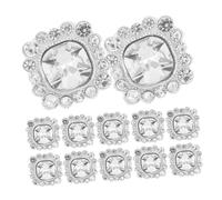 Beatifufu 24pcs Silver Rhinestone Buttons with Sewing Sparkling Crystal Embellishments for DIY Crafts Clothing Bags Hats Versatile Decorative Accessories for Wedding and Bridal Projects