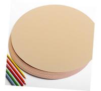 Beatifufu 25pcs Round Kraft Cardstock Paper Smooth Thick Drawing Paper for DIY Crafting Painting Materials Origami Handmade Art Projects Multi-use Craft