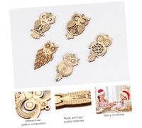 Beatifufu 25Pcs Wooden Owl Hanging Pendants DIY Craft Decorations with Ropes Natural Wood Cutouts for Halloween Home Embellishments Cartoon Owl Ornaments