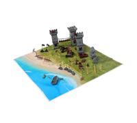 Beatifufu 293pcs Pirate Knight Soldier Model with Military Sand Table Landscape Accessories Plastic Mini Army Figures for Birthday Party Gift Realistic Historical Battle Playset