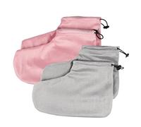 Beatifufu 2pair Wax Foot Wraps of Muslin Pedicure Socks Heat Retaining Spa Foot Cover Beauty Salon Strap
