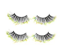 Beatifufu 2pairs Sequins Fake Lashes of Reusable Eyelash Extensions for Parties Stage and Daily Wear and Lightweight Eye Makeup Decor