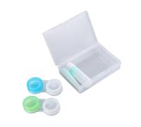 Beatifufu 2PC Green Case with Beautiful Double Boxes and Wearing Tools Portable Contact Storage Box Compatible with All Brands Recommended by Ophthalmologists for Eye Care