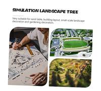 Beatifufu 2PC Mini Pine and Cypress Landscape Tree Models Realistic Garden Scenery Accessories Plastic Craft Trees for Home Office Decor Medium Artificial Bonsai