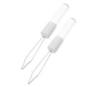 Beatifufu 2pcs Acrylic Button Hook and Zipper Pull Helper Tool for Elderly Dressing Assistance Quick Button Attachment Aid for Pants Coats Dresses Multipurpose Zipper Pull Accessories for