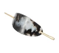 Beatifufu 2Pcs Acrylic Oval Hair Sticks Black White Hairpin Hair Clip for Ponytail Bun Styling Elegant for Daily Wear Weddings Parties