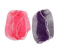 Beatifufu 2pcs African Net Sponge Stretchable Exfoliating Body Scrubber for Shower Back Scrub Net Washcloth with Elastic Comfort Material Vibrant Colors for Men Women