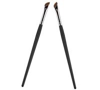 Beatifufu 2pcs Angled Eyeliner and Eyebrow Brush Portable Flat Concealer Makeup Tool for Women Smooth Bristles Easy Precise Application for Travel and Professional Use