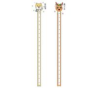 Beatifufu 2pcs Boys and Girls Height Sticker Growth Chart Measure Tape Decal Boys and Girls Decorative