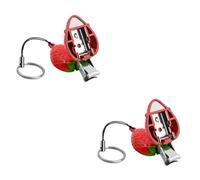 Beatifufu 2pcs Cute Strawberry Nail Clipper Portable Folding Nail Clippers for Easy Toenail Trimming for Thick for Home Use and Travel