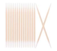 Beatifufu 2pcs Double-ended Pointed Cosmetic Cotton Swabs Wooden Handle, 100pcs Precision Makeup, Microblading and Tattoo Cleaning Swabs for Nails, Jewelry, and Electronics