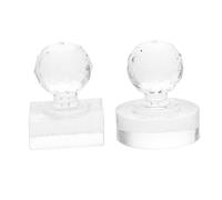 Beatifufu 2pcs Eyeshadow Stamper Acrylic Pressing Tool for Blush and Brow with round Shapes, Plastic Material for Travel and DIY Use, Multiproduct Compatibility and Efficiency