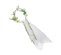 Beatifufu 2pcs Floral Headband Bridal Veil Flower Wreath Elegant Hair Accessory for Weddings Bachelorette Parties and Photography Lightweight and Comfortable Design