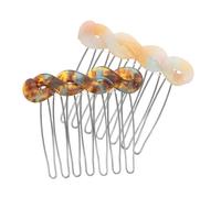 Beatifufu 2pcs French Hair Side Combs for Women Strong Hold Decorative Hair Clips for Buns and Princess Hairstyles