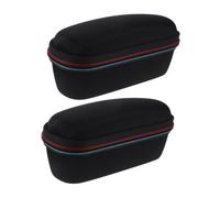 Beatifufu 2pcs Frontal Storage Box Cases Ear Thermometers Protective Hard Case Compact Protective Black Crystal Super Soft