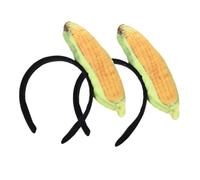 Beatifufu 2pcs Funny Headband Plush Corn Hairband for Halloween Thanksgiving Party Supplies Boys and Girls Costume Props Festive Headdress