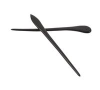 Beatifufu 2PCS Handcrafted Wooden Hair Pin Sticks for Women Smooth Polished Ebony Hairpins with Vintage Chinese Hanfu Design Natural Grain Wood Chopsticks for Secure Bun Styling and Cultural