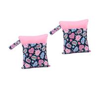 Beatifufu 2pcs Hanging Toiletry Bag Diaper Wet Bag with Zipper Dry Wet for Travel Multi-Purpose Storage