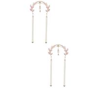 Beatifufu 2pcs Headdress Tassels Elegant Chinese Traditional Hair Accessory for Weddings and Photography Vintage Style Headband for Women and Girls