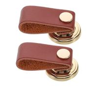 Beatifufu 2pcs Leather Drawer Pulls Decorative Single Hole Handles for Dresser and Shoe Cabinets and Leather Easy to Install Versatile Furniture Hardware