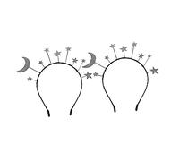 Beatifufu 2pcs Lovely Star Design Hair Hoops Comfortable Headdress for Women for Birthday Parties and Special Events