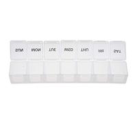 Beatifufu 2pcs Medicine Organizer Storage Case Plastic Weekly Seven-grids Compartments Separate Design for Outdoor Activities Weekly Dose Planning