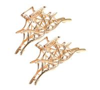 Beatifufu 2pcs Metal Spider Web Headpiece Claw Clips Women Hair Accessories for Wedding Party Fine Hair