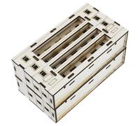 Beatifufu 2pcs Miniature Wooden House Model Blank Unfinished Log Cabin for DIY Crafts and Sand Table Decor Small Dollhouse Accessories for Creative Painting and Desktop Display