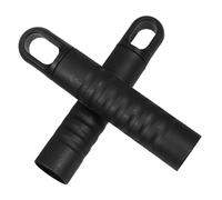 Beatifufu 2pcs Mop Handle End Caps Replacement Grips with Slip Design and Hanging Durable Black Rod Sleeves for Broom Sweeping Mop and Clothesline Storage