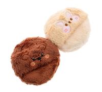 Beatifufu 2pcs Multi-functional Long Plush Powder Puff Cute Cartoon Big Powder Puff Baby Powder Cosmetic Puff Baby Cosmetic Powder Puff