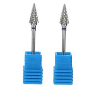 Beatifufu 2pcs Nail Drill Bits for Gel Polish Removal and Comprehensive Nail Care Tungsten Steel Grinding Head Tools and Home Use and Home Enthusiasts