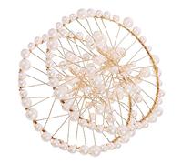 Beatifufu 2pcs Nail Photo Props Metal Photography Prop Pearl Fishing Net Photo Cube for Jewelry Decorative Pearl Small Tray for Makeup Tools