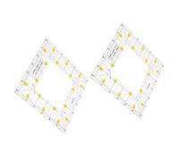 Beatifufu 2pcs Patchwork Ruler Square Quilting Ruler Tailors Acrylic Easy Handling Precise Cutting Middle Hollow Design Sewing and Patchwork Tools for DIY