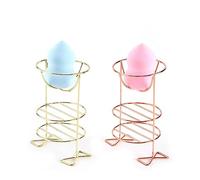 Beatifufu 2pcs Powder Puff Holder Rack Three Makeup Sponge Storage Stand Elegant Drying Tray for Beauty Sponges Organizer for Dresser and Makeup Table