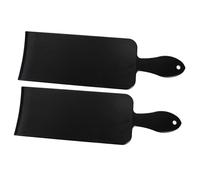 Beatifufu 2Pcs Professional Hair Coloring Board Large Plastic Hairdressing Styling Tools Bangs Mask for Salon Hairdresser Black Curved Design with Textured and Smooth Sides for Highlighting