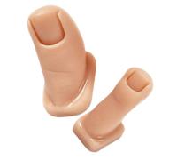 Beatifufu 2pcs Realistic Silicone Fake Toes for Nail Art Practice Ergonomic Fit for Acrylic Nails