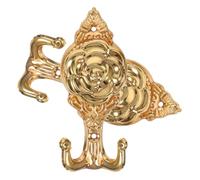 Beatifufu 2pcs Rose Shaped Wall Mounted Coat Hook in Golden Iron with Convenient Installation for Bathroom and Hallway Use, Decorative Floral Wall Hook for Hanging Coats and Towels