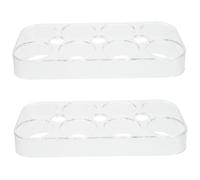 Beatifufu 2pcs Scrolling Egg Rack Egg Holder for Fridge Case and Box Storage Container for Fresh Organise Your Fridge Kitchen Storage Organisation