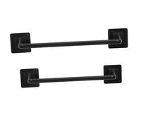Beatifufu 2Pcs Self-adhesive Plastic Towel Rack Wall-mounted Bathroom Kitchen Holder with Smooth Edges Space-saving Towel Storage Shelf Easy Installation No Drilling