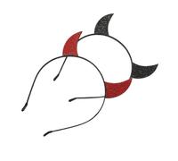 Beatifufu 2pcs Sequin Devil Horn Headbands Halloween Party Cosplay Hair Hoops Costume Accessories for Women