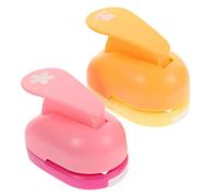 Beatifufu 2pcs Shape Hole Punch DIY Paper Crafting Supplies for Scrapbooking Clean Cut Five Petal Flower Rose Designs Durable Handheld Punchers for Greeting Cards and Art Projects