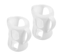 Beatifufu 2pcs Silicone Bottle Covers Nursing Sleeve Protective Grip Soft for Newborns Easy to Clean and Install White
