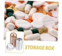 Beatifufu 2pcs Small Travel Pill Container Lightweight Portable Medicine Organizer Compact Sealed Plastic Bottles for Home Office and Travel Medication Storage