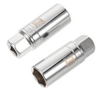 Beatifufu 2pcs Spark Plug Removal Spark Plugs Wrench Socket Silver